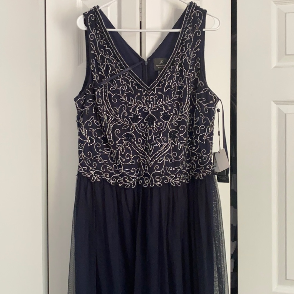 Adrianna Papell beaded bodice gown